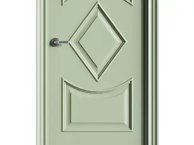 Modern entrance door 62 3D model