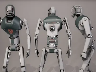 Robot 4 Low-poly 3D model
