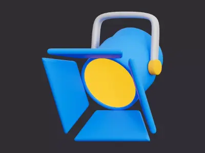 Low Poly Spotlight 3D model