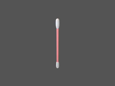 Cotton Swab v1 003 Low-poly 3D model