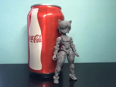 Anime mecha girl  3D print model