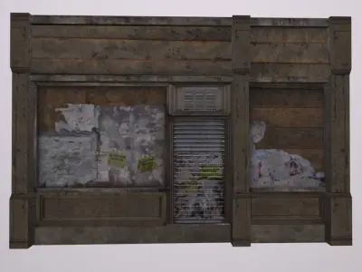 Shop Entrance Pack Low-poly 3D model