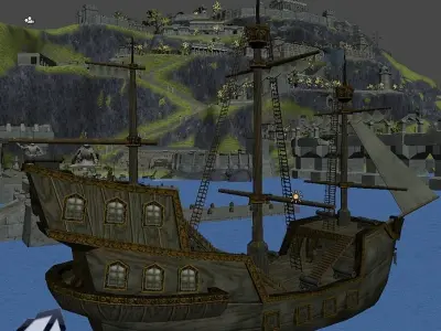 Island Sarrasa Game Level Low-poly 3D model