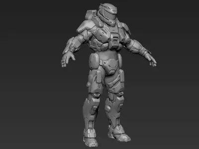 Sci-Fi Military Armour Basemesh 002 3D model