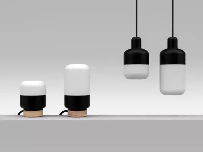 Ohm Pendant and Table Lamp Collection 3D model