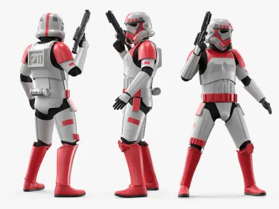 Star Wars Shock Trooper with Raised Blaster Combat Pose 