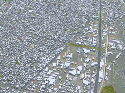 La Paz Bolivia 35km Low-poly 3D model