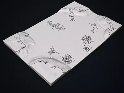 Modular Sci Fi Battle Board  Realm Style Gameboard 6 Tiles 3D print model