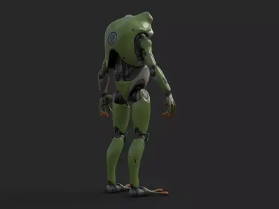 Frog Robot Low-poly 3D model