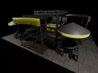 Container Stall Low-poly 3D model