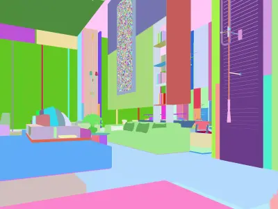  Lobby of Modern Hotel in Tokyo Japan 3D model