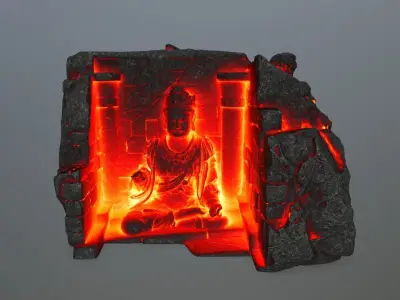 buda temple  Low-poly 3D model