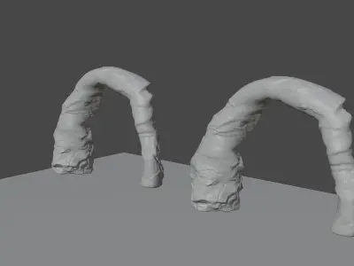 desert rock Free low-poly 3D model