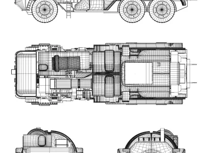 Red Alert 2 Allied Mobile Construction Vihecle 3D model