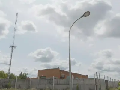 Street Light 15 version 11 6m with pole 1 Low-poly 3D model