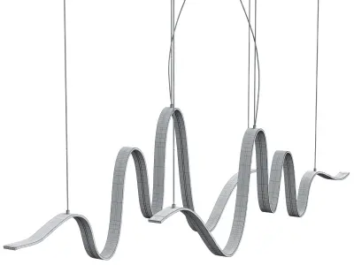 Bissa Suspension pendant light Low-poly 3D model