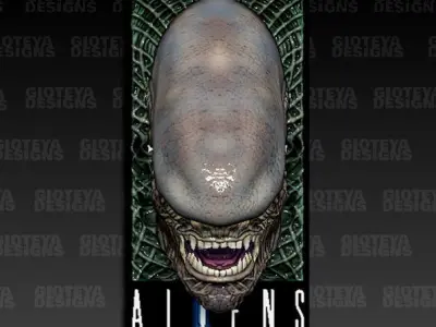 Aliens Magnet 3D model