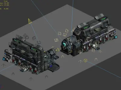 Machinery - Wall - Operating Wall 02 3D model