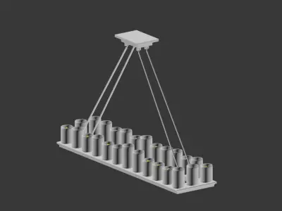 Candle Rectangular Chanderlier 3D model