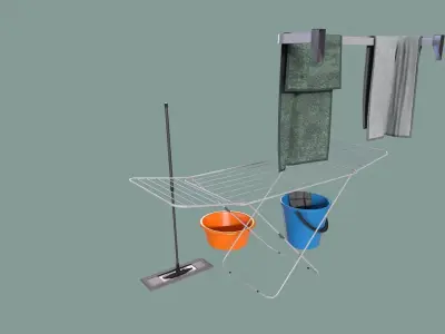 Bathroom Decorations Low-poly 3D model