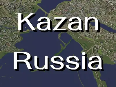 Kazan Russia - city and urban 3D model