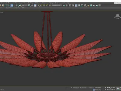Max Ingrand Dahlia Chandelier Low-poly 3D model