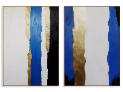 Abstract Painting Frame set 3D model 625