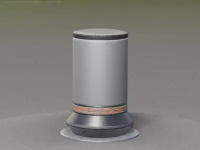 Wood Light-Column 2 - Low-Poly Street-Light Set-9 Low-poly 3D model