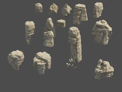 Rock Collection formation 3D model