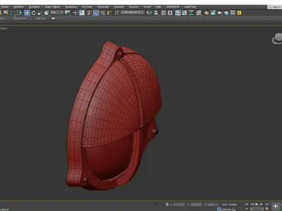 SEABECK HALFLID ROUND WITH CAGE BULKHEAD Low-poly 3D model