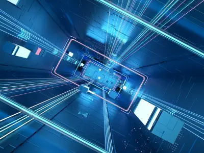 Technological Tunnel Shuttle Logo Product Display 3D model