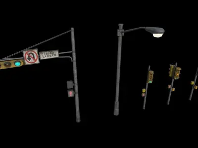 Street Props Pack 1 Low-poly 3D model