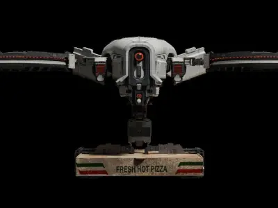 Sci fi delivery drone 3D model