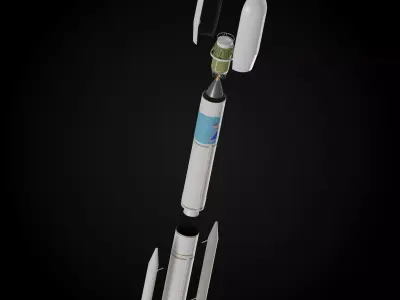 Delta Lite rocket 3D model