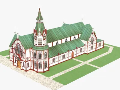 Catedral de San Marcos - Arica Low-poly 3D model