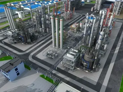 Chemical Factory Scene 3D model