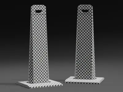 Vertical Panel PBR Game-Ready Low-poly 3D model