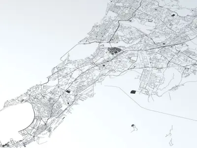 Mumbai Area Road Network and Streets 3D model