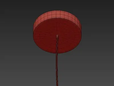 Hallway pendant light with circular shape 3D model