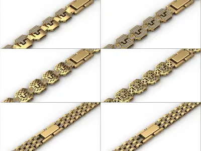 70 Model Womens Bracelet Gents Bracelets Mens Bracelets Bangles  3D Model Pack