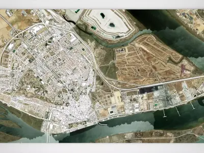 Cityscape Huelva Spain 3D model