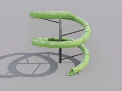 PBR Playground slide Low-poly 3D model