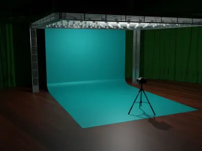 Photo Studio Low-poly 3D model