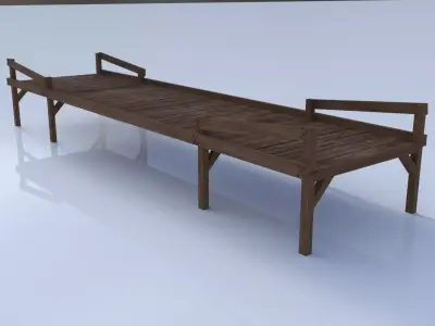 Wooden Quayside Free 3D model