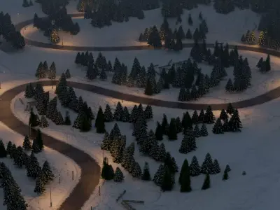 Snowy Highway 3D model