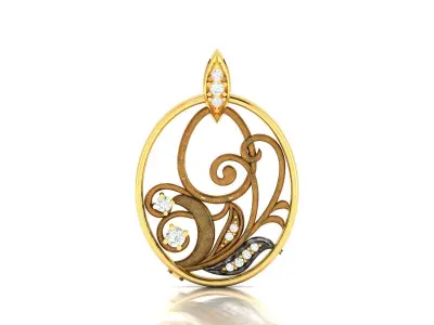 Women Solitaire Pendants 3dm STL OBJ FBX Render Details 3D print model