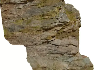 Realistic Cliff Wall Rock  Low-poly 3D model