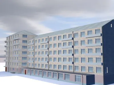 Factory office building 3D model