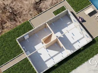 Modular Classic Style American House 15 Low-poly 3D model