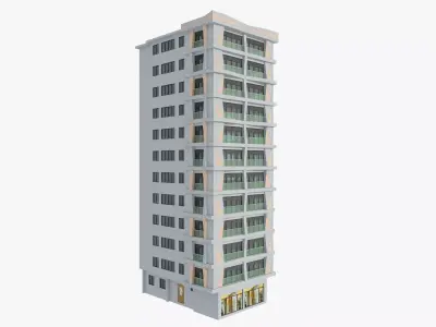 Residential Apartment Building 4 3D model